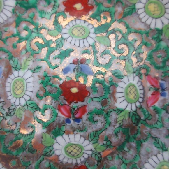 Vintage Decorative 6” Brass Bowl Andrea by Sadek Decorated in Hong Kong - Picture 5 of 5